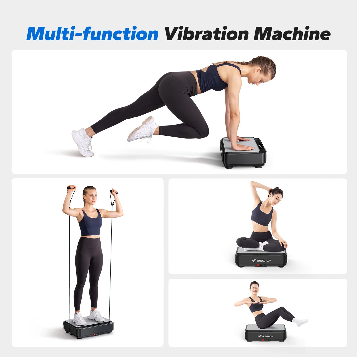 MERACH™ Vibration Plate Exercise Machine – Effortless Fat Burn, Relieve Pain & Better Sleep