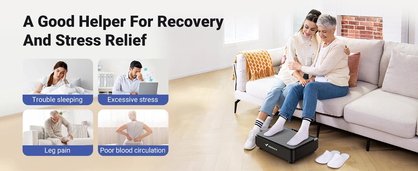 MERACH™ Vibration Plate Exercise Machine – Effortless Fat Burn, Relieve Pain & Better Sleep