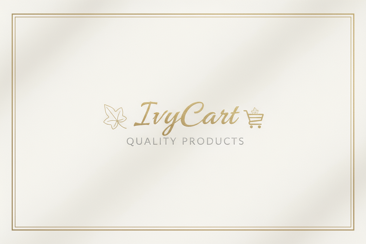 a simple  elegant banner for a luxurious ivycart store that sells quality